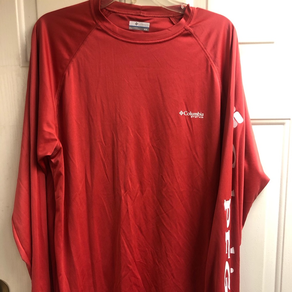 Men’s Columbia Long Sleeve Pink shirt